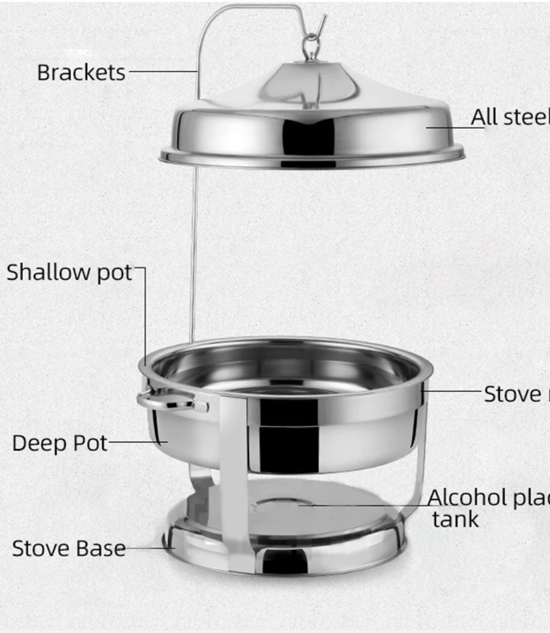 Hanging Cover Chafing Dish - Image 5