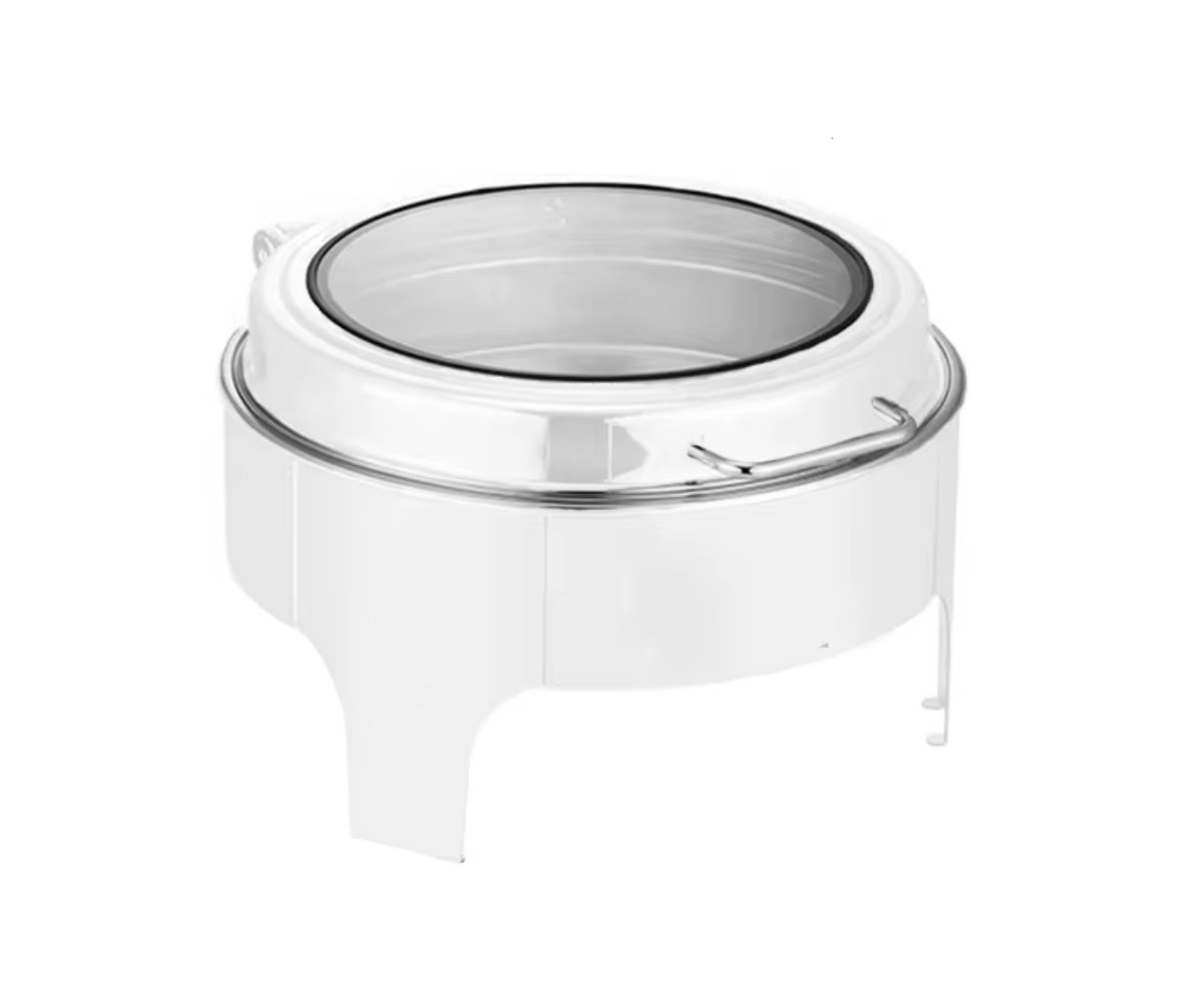 Circle Big Glass Luxury Roll-Up Chafing Dish - Image 5