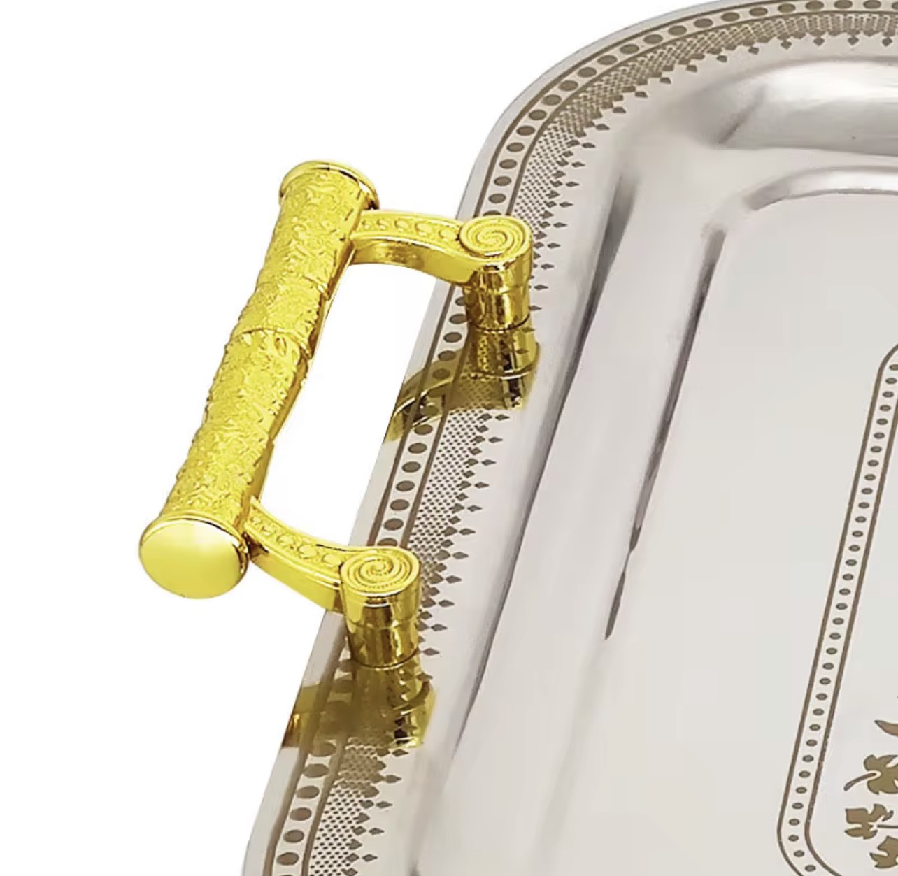 New luxury design stainless steel tray ( set of 3) Gold - Image 1