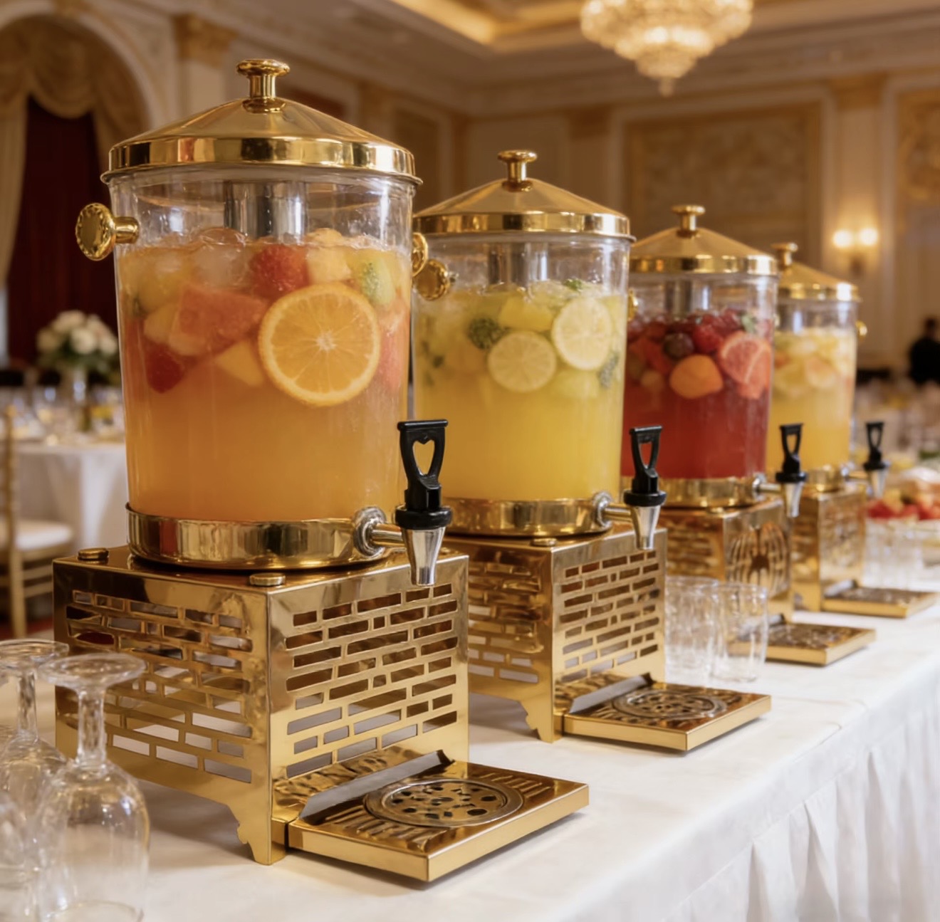 Luxury Gold Frame Dispenser For Cold Beverages - Image 1