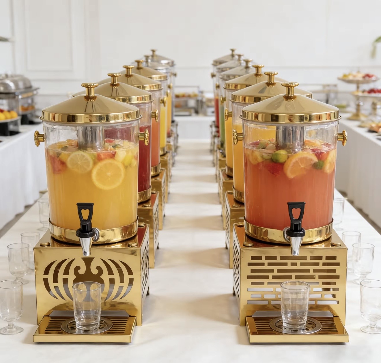 Luxury Gold Frame Dispenser For Cold Beverages - Image 2