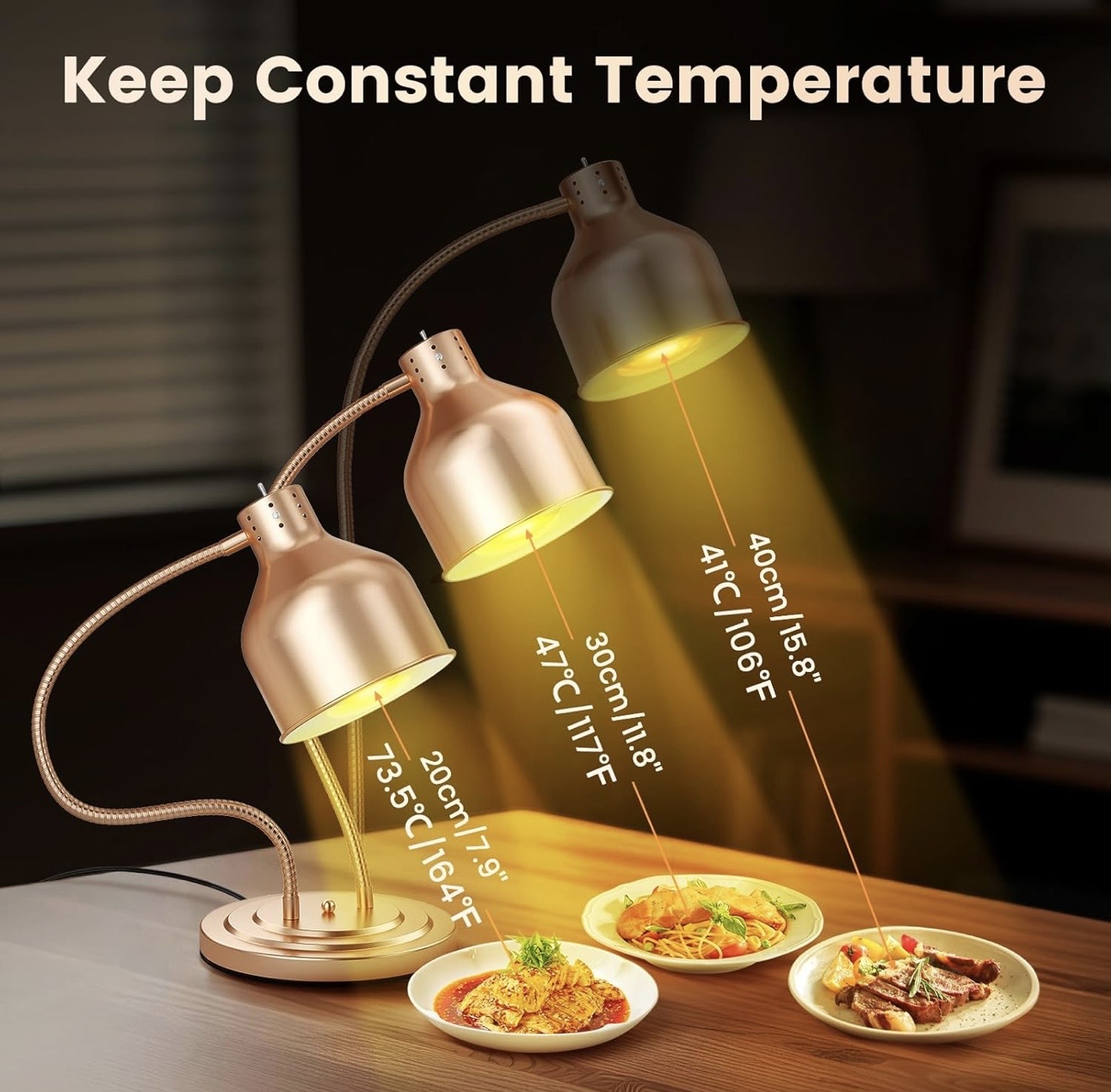 Food Warmers Lamp Single (With Bulb) A - Image 4
