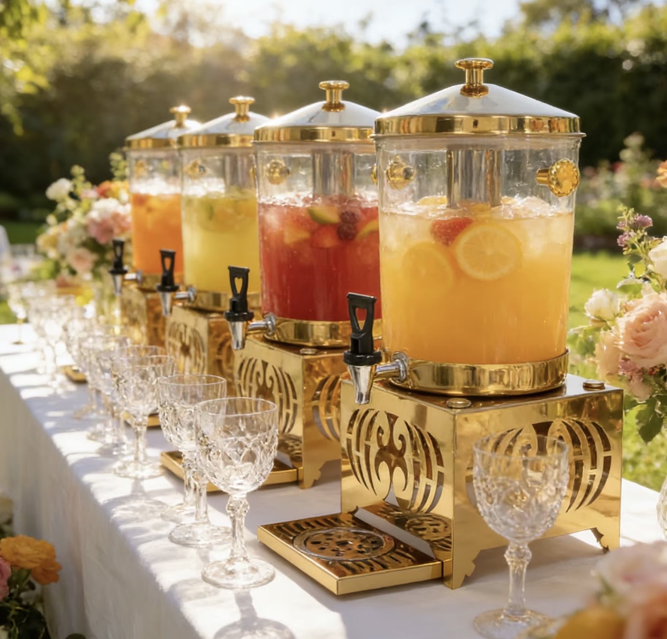 Luxury Gold Frame Dispenser For Cold Beverages B - Image 1