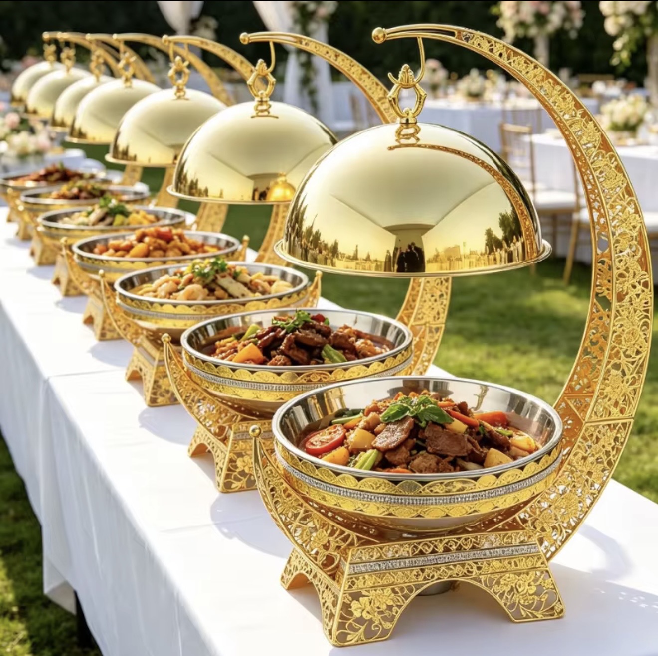 Luxury Crescent Moon Inspired Chafing Dish - Image 2